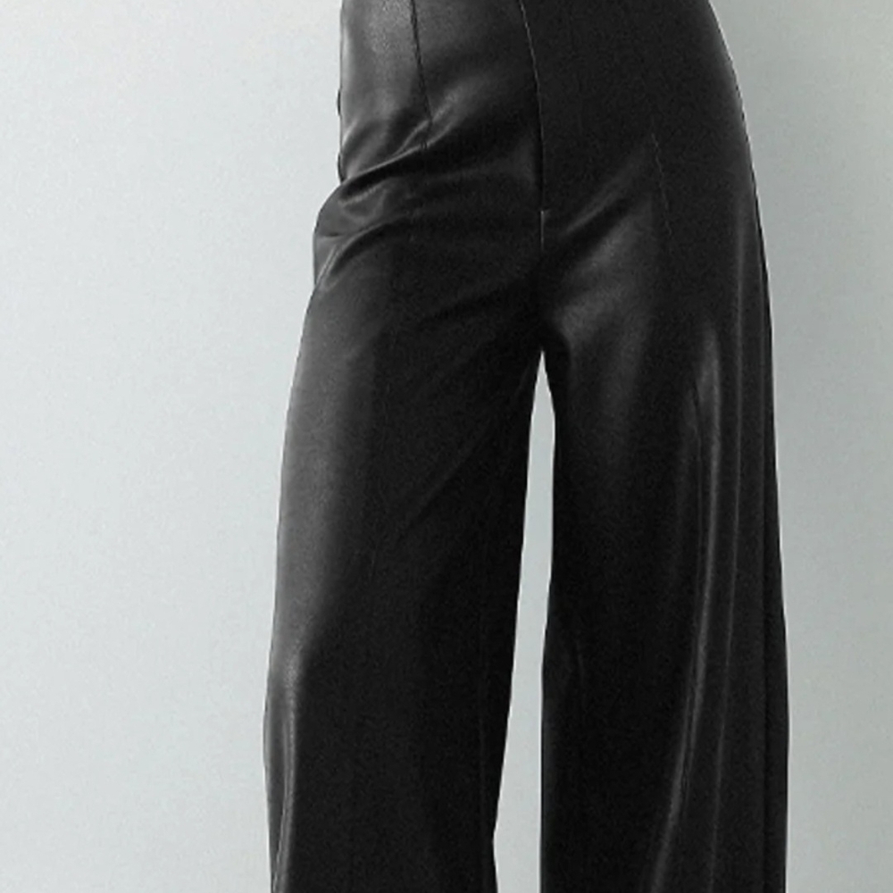 Commense Elegant Black Wide-Leg Trousers